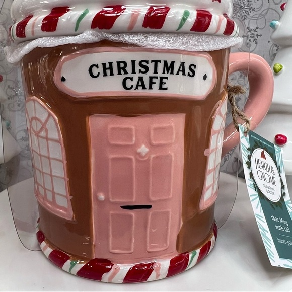 Hearth & Gnome Christmas Cafe Gingerbread Coffee Mug w/ Whipped Cream Mug Topper - Picture 8 of 12